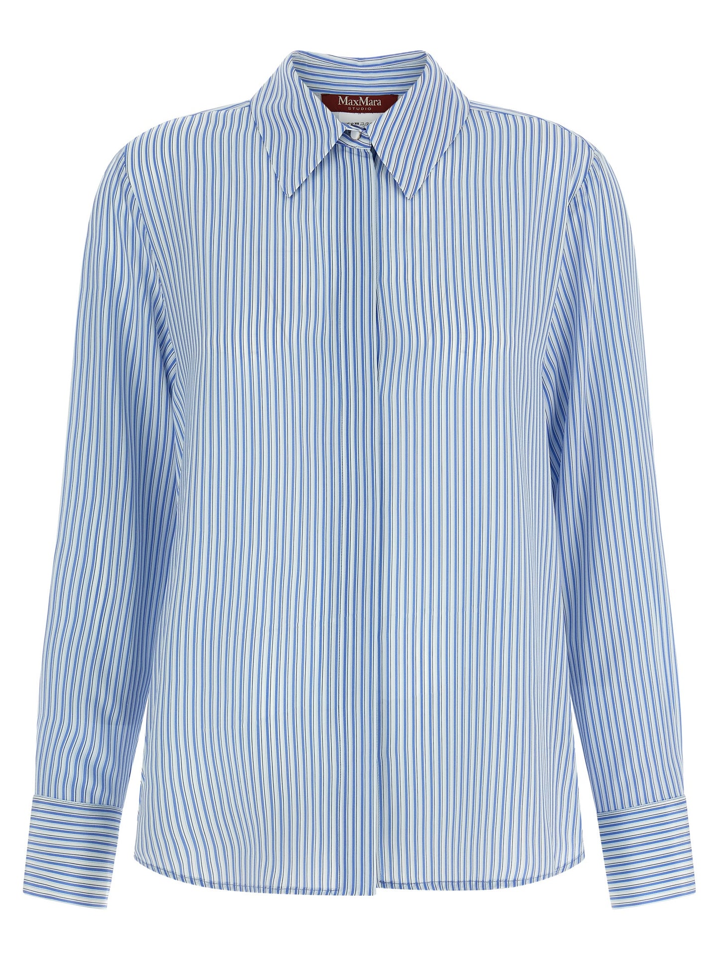 Blue Silk Blouse