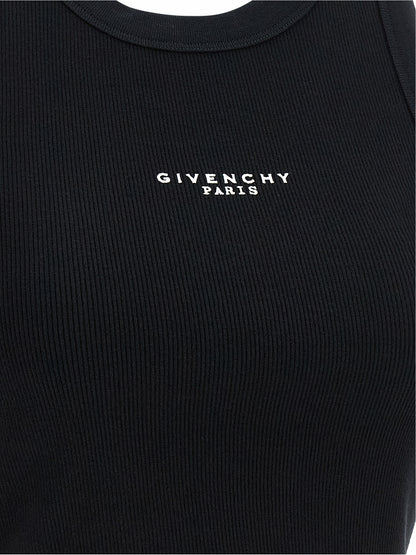 Black Cotton Sleeveles T-Shirt