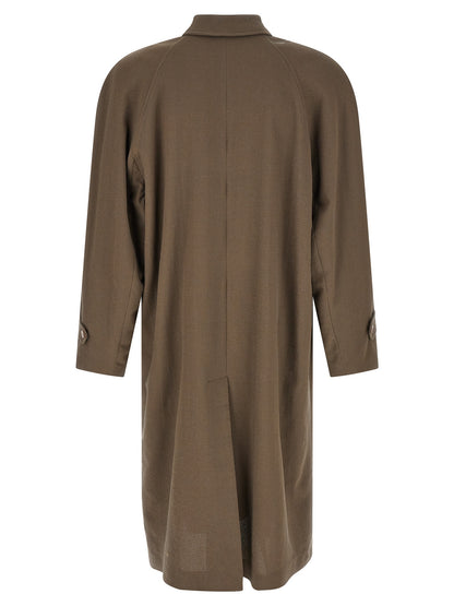 Beige Virgin Wool Coat