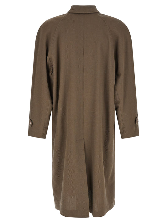 Beige Virgin Wool Coat