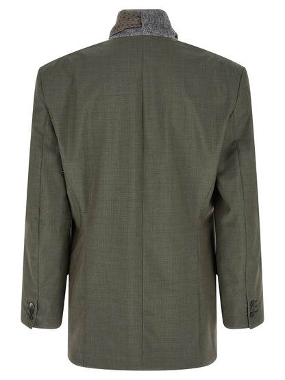 Bicolor Virgin Wool Blazer
