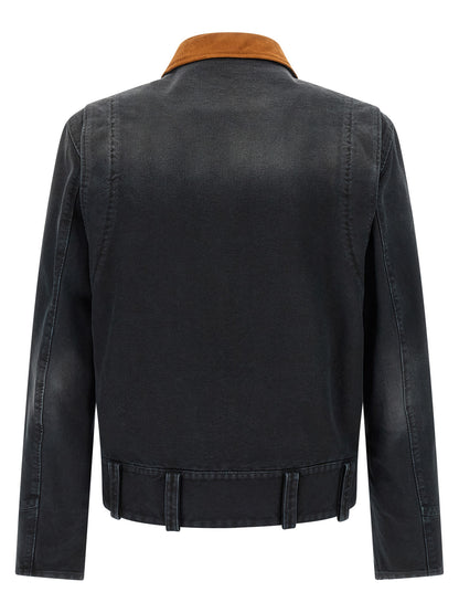 Gray Cotton Denim Jacket