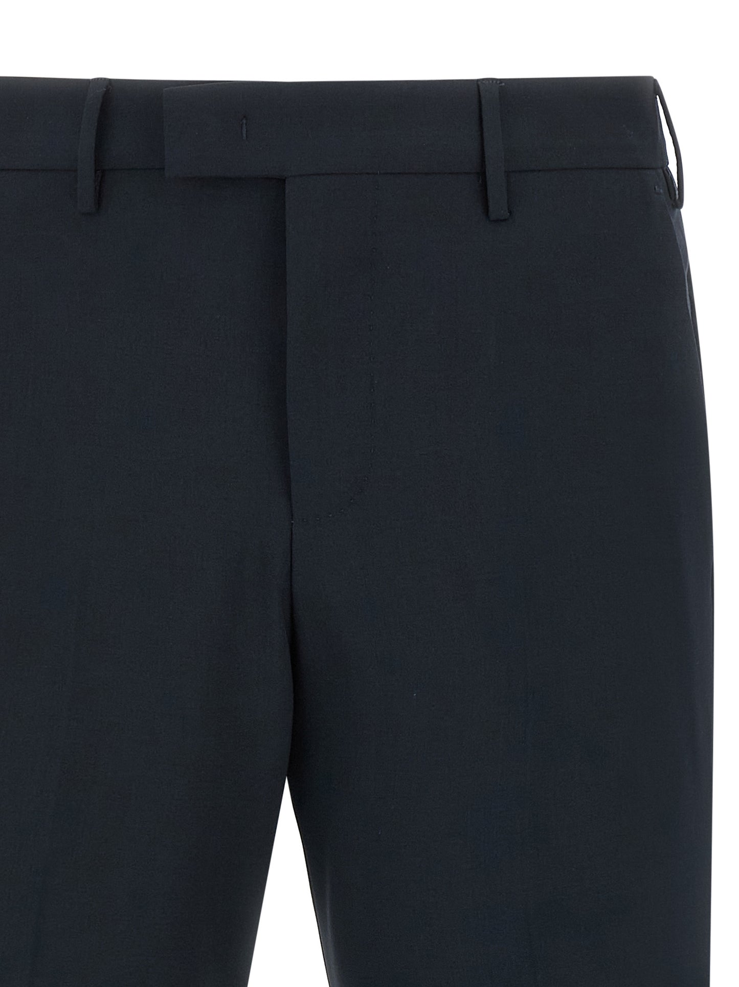 Blue Virgin Wool Dress Pants