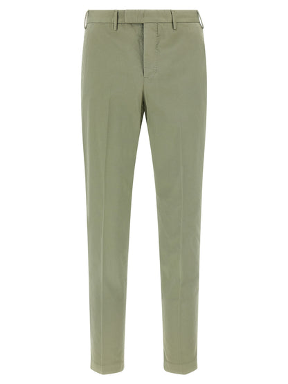 Bicolor Cotton Casual Pants