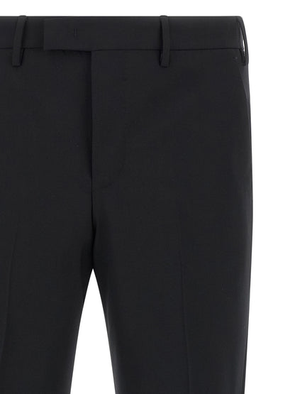 Black Virgin Wool Dress Pants