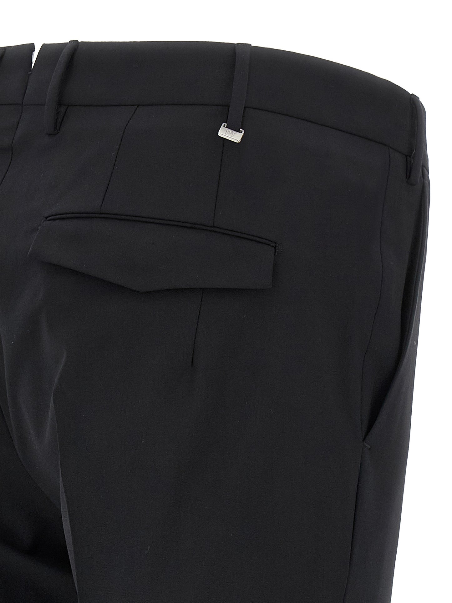 Black Virgin Wool Dress Pants