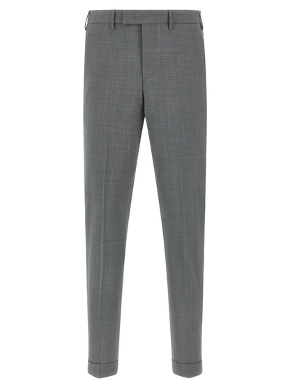 Gray Virgin Wool Dress Pants