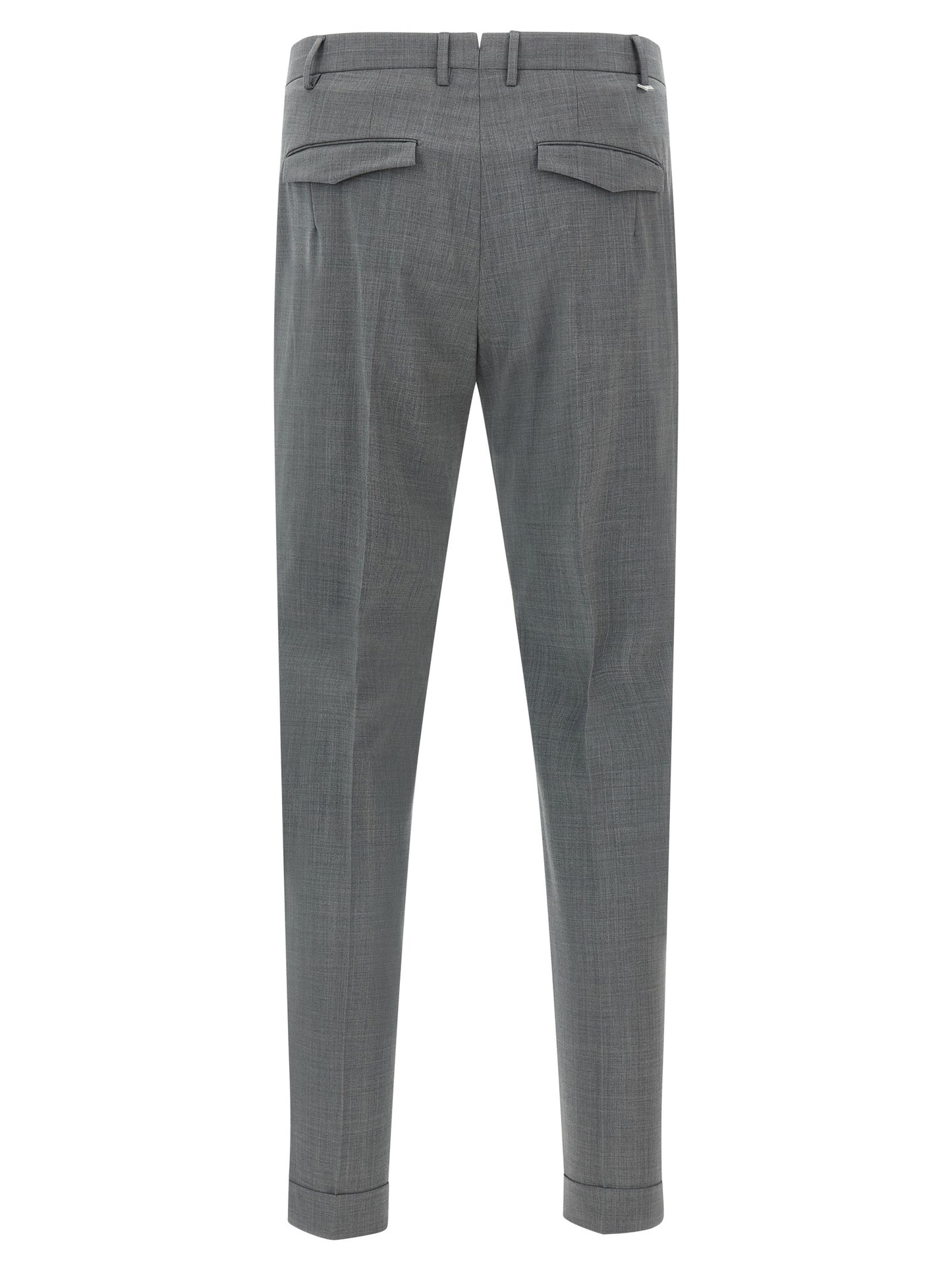 Gray Virgin Wool Dress Pants