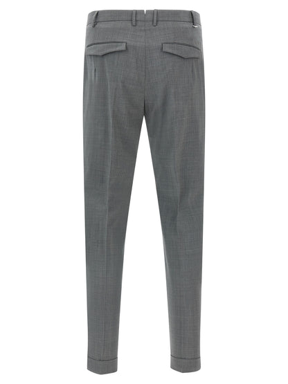 Gray Virgin Wool Dress Pants