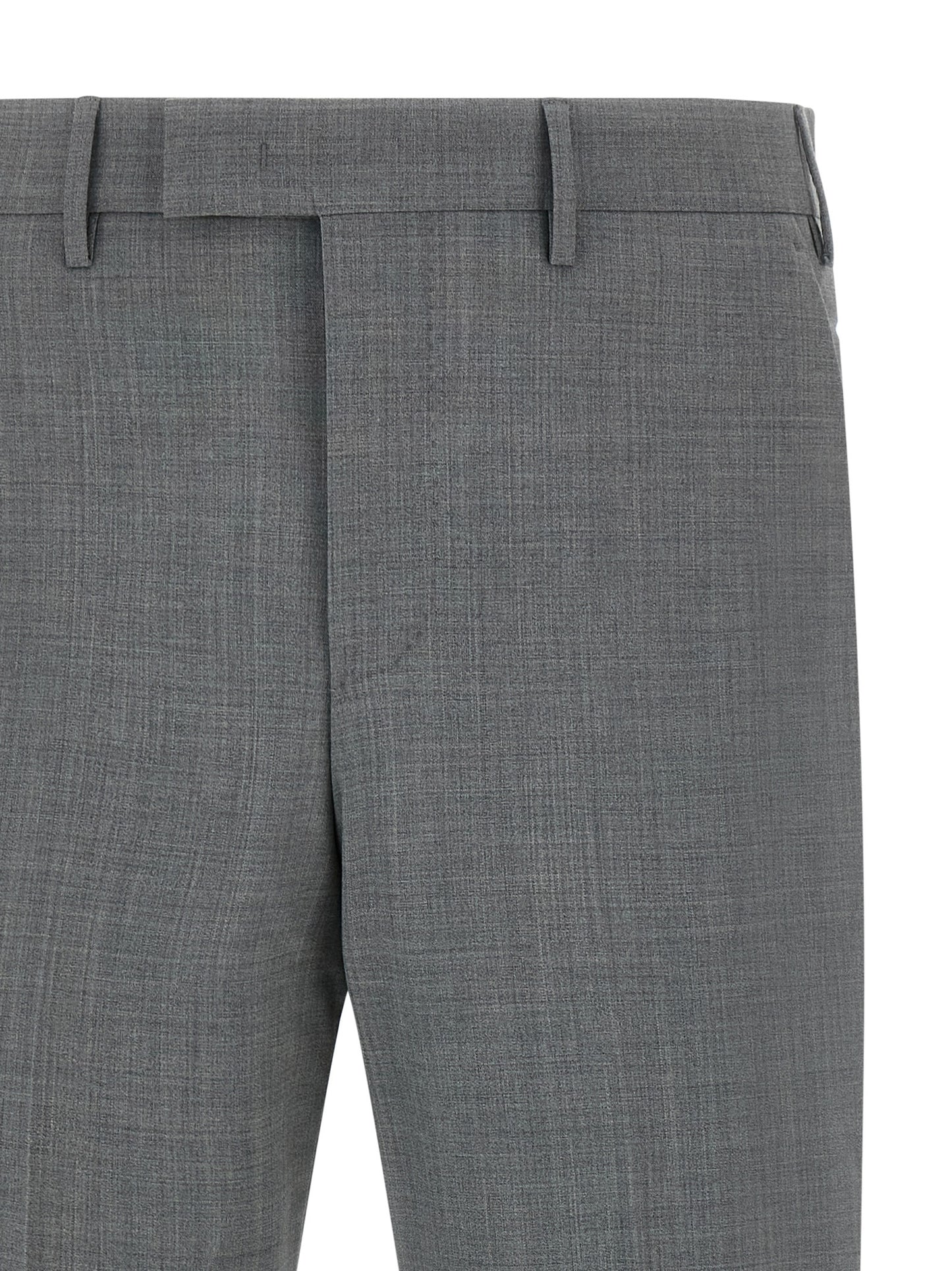 Gray Virgin Wool Dress Pants