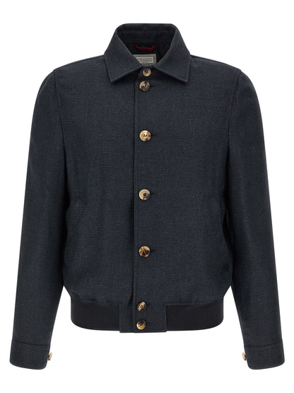 Blue Sisal Biker Jacket