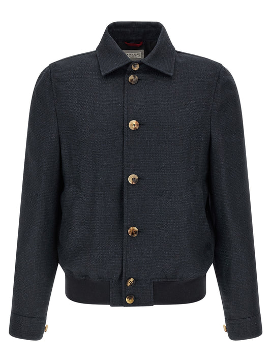 Blue Sisal Biker Jacket