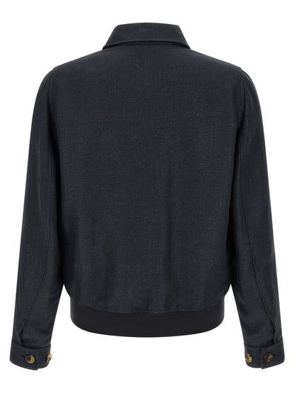 Blue Sisal Biker Jacket