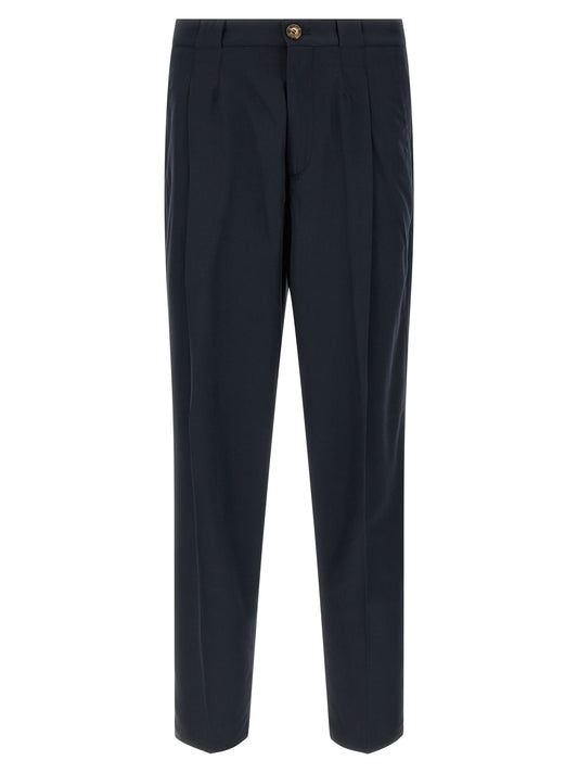 Blue Cotton Chino Pants