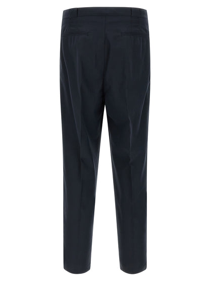Blue Cotton Chino Pants