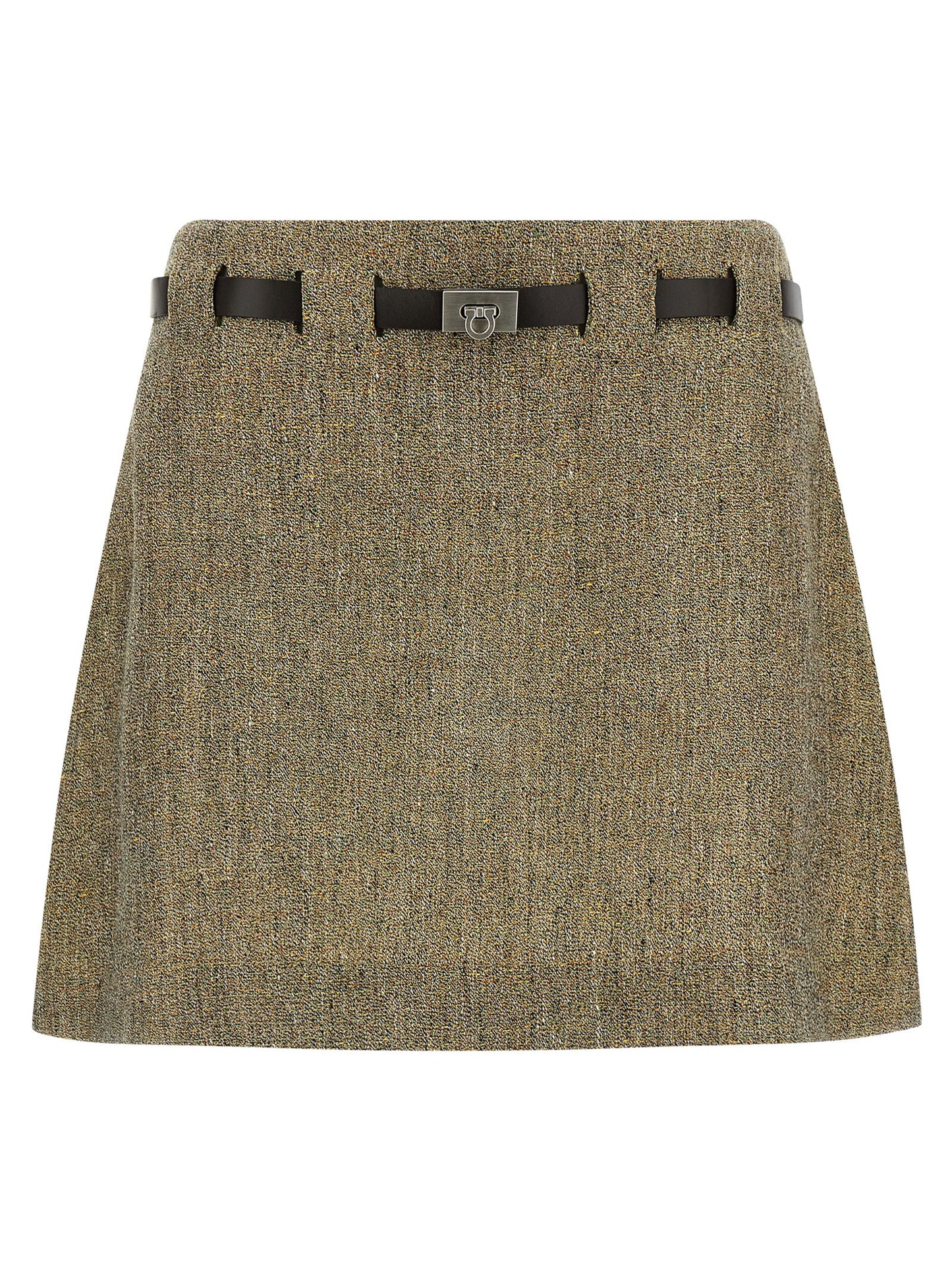 Multicolor Linen Long Skirt