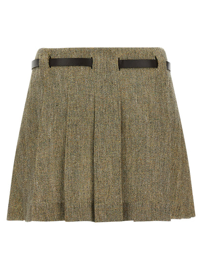 Multicolor Linen Long Skirt