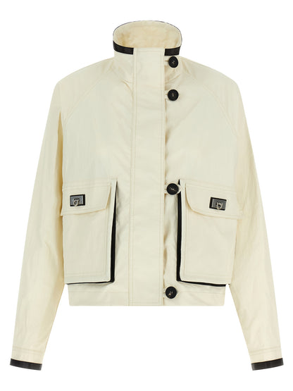White Linen Full-Length Jacket