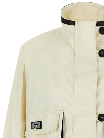 White Linen Full-Length Jacket