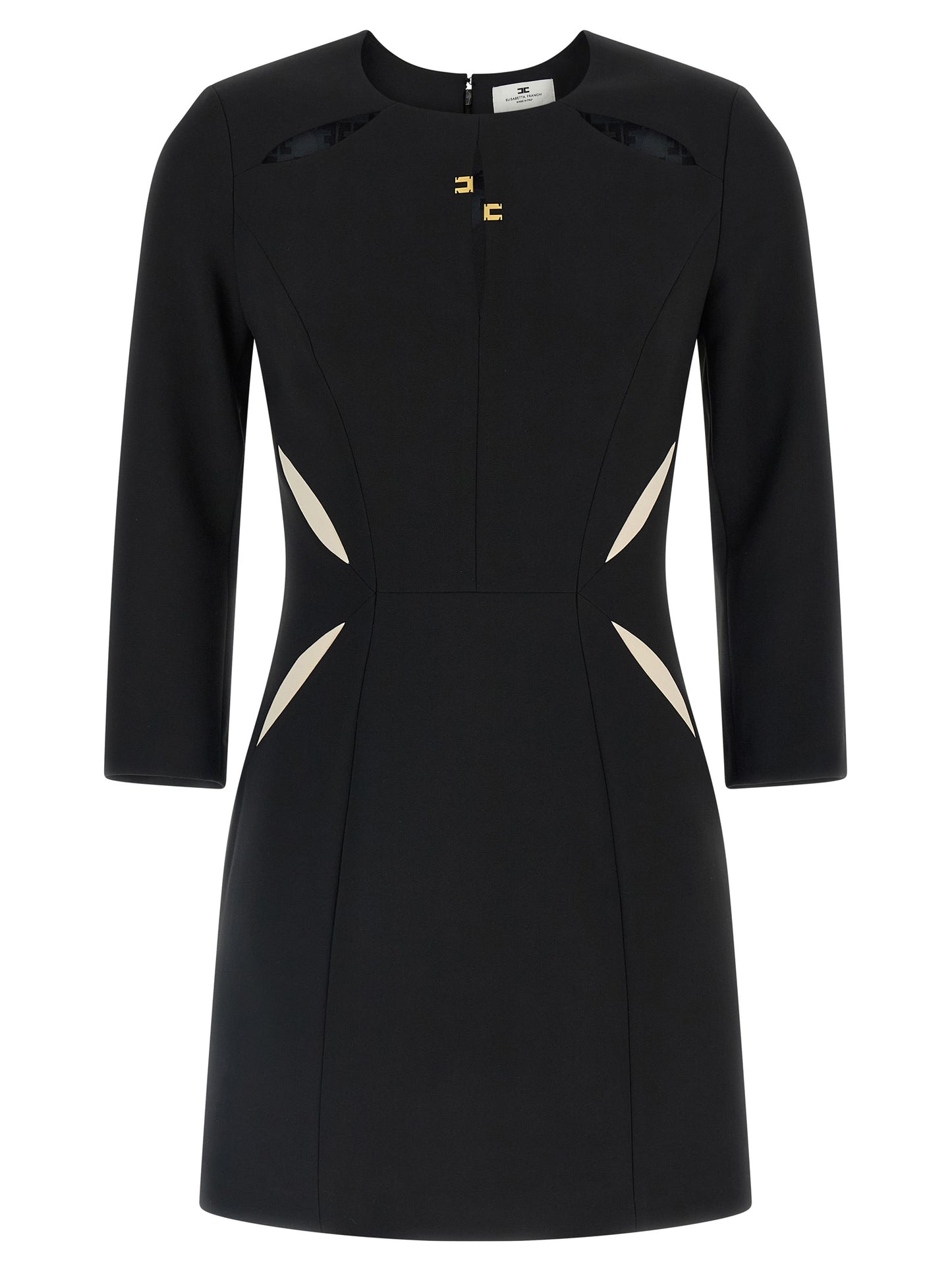 Bicolor Polyester Short Dress