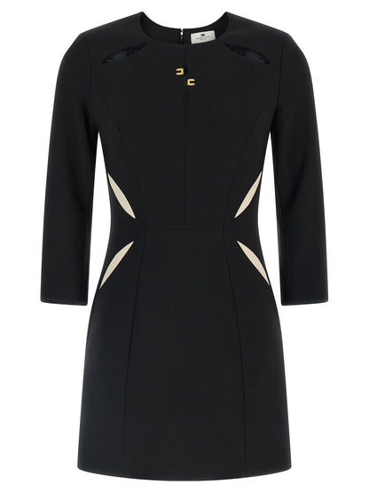 Bicolor Polyester Short Dress