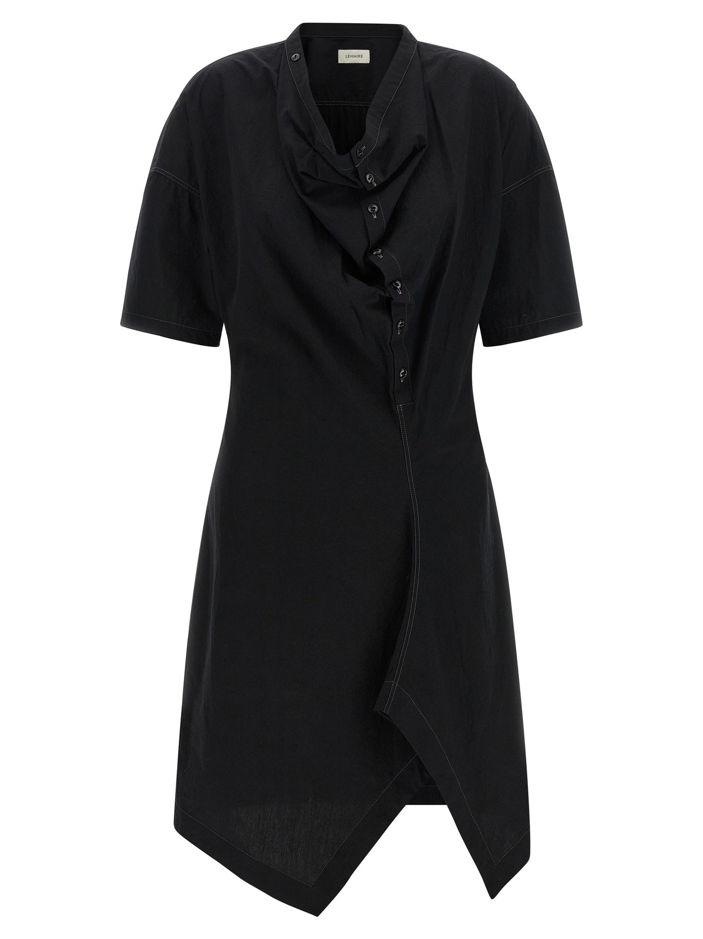 Black Cotton Midi Dress