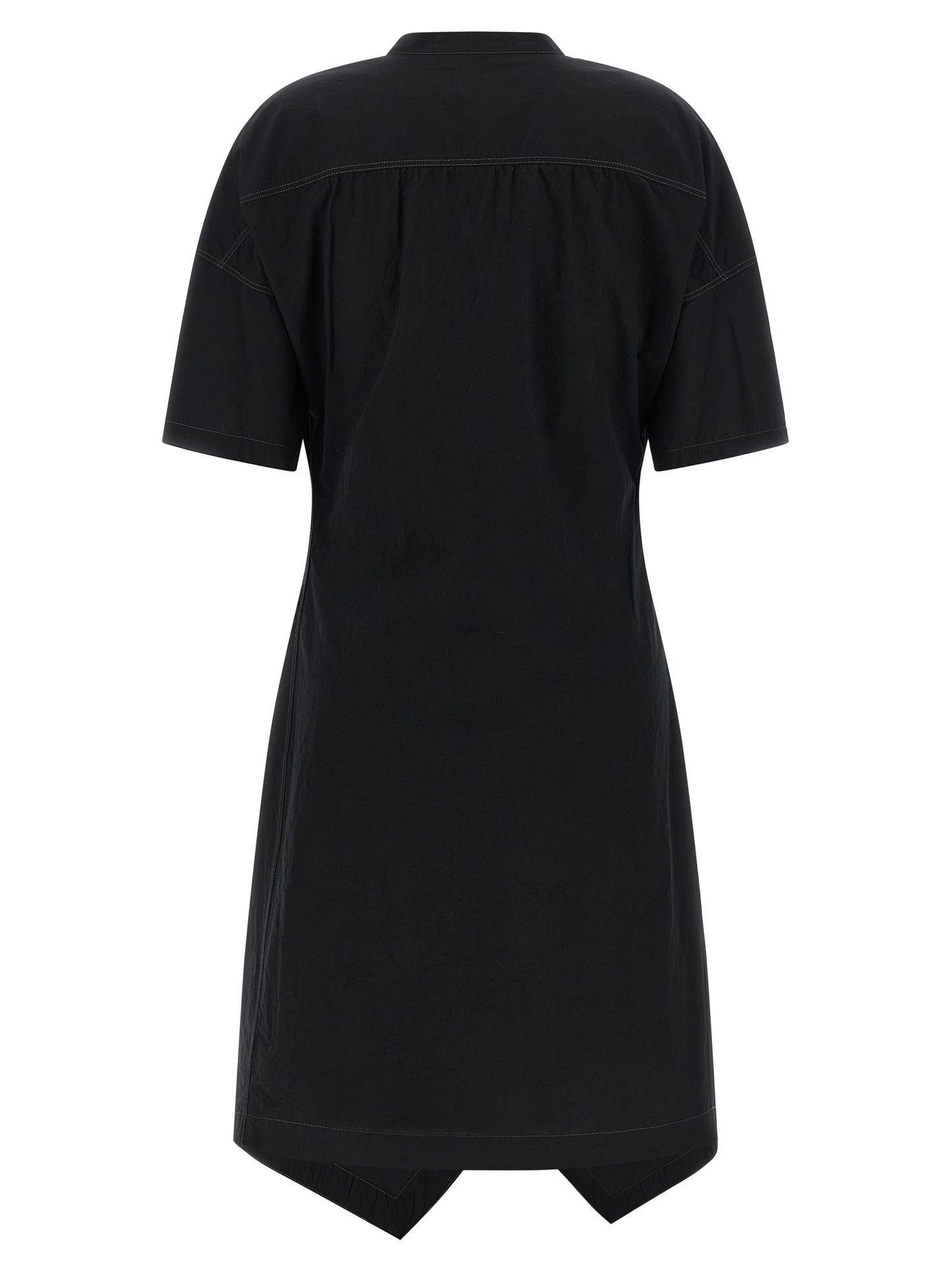 Black Cotton Midi Dress