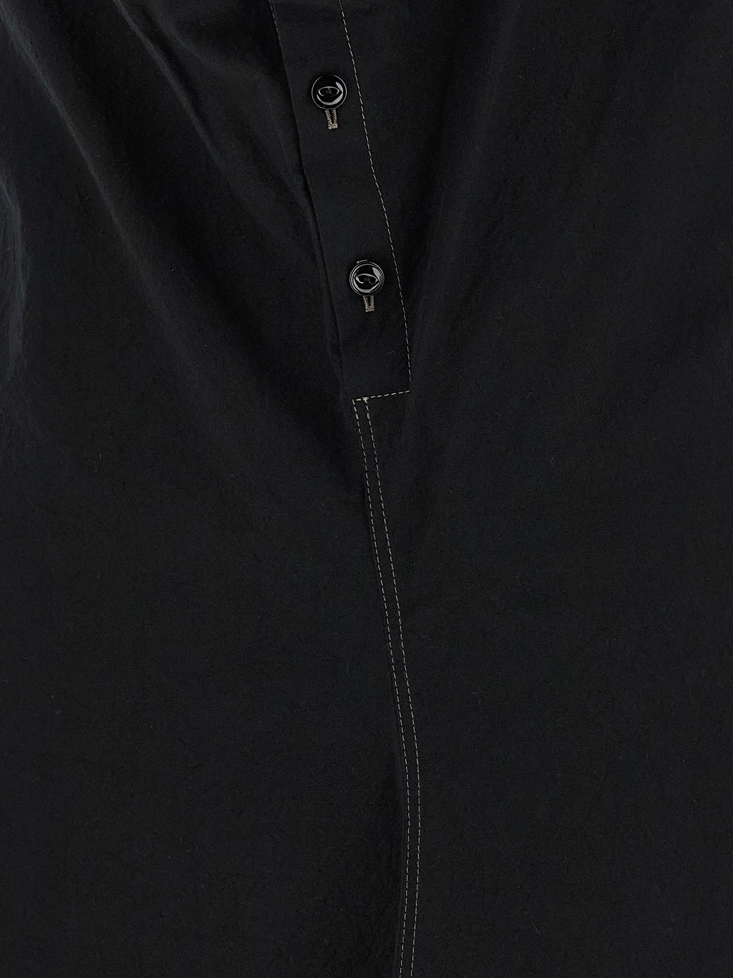 Black Cotton Midi Dress