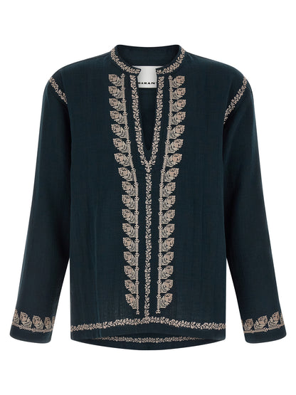 Blue Cotton Blouse