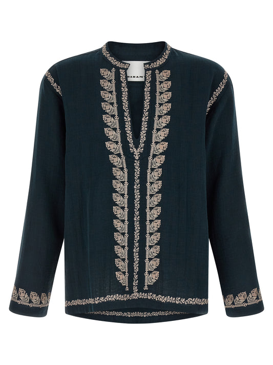 Blue Cotton Blouse