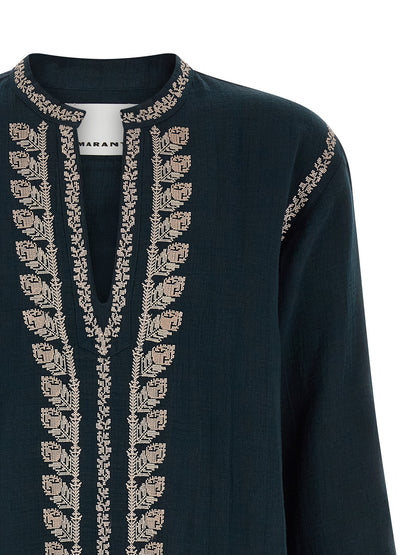 Blue Cotton Blouse