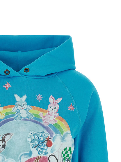Blue Cotton Hoodie