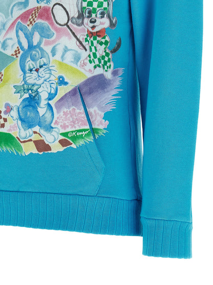Blue Cotton Hoodie