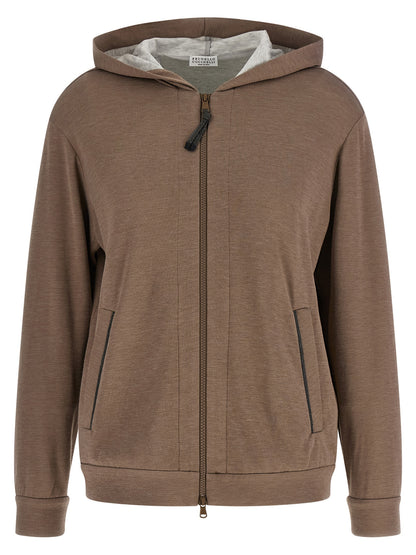 Brown Cotton Hoodie