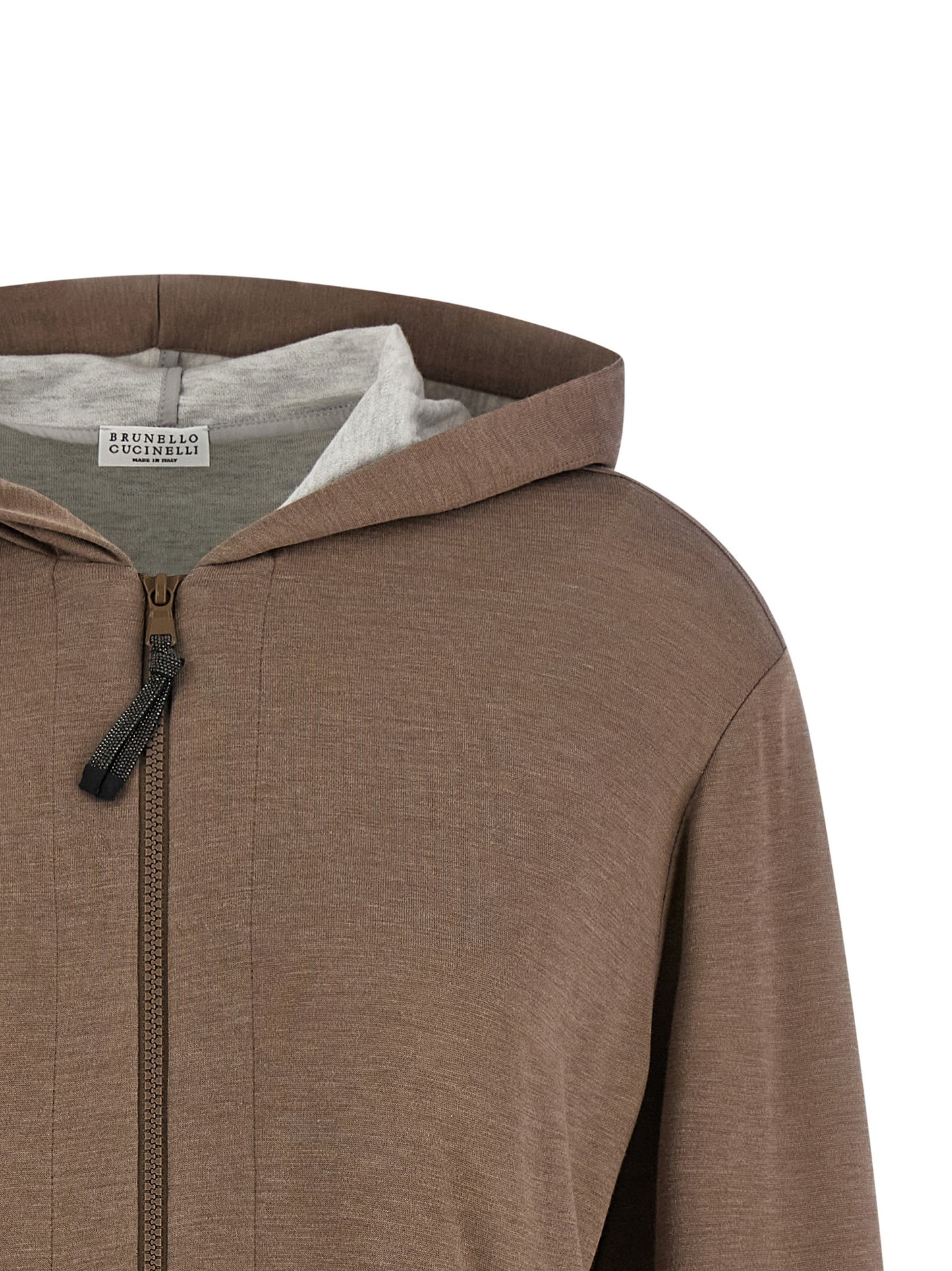 Brown Cotton Hoodie