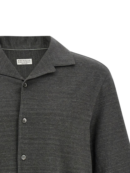 Gray Linen Blouse