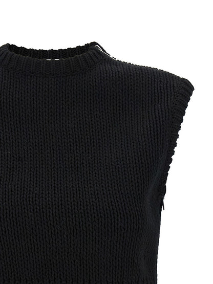 Black Cotton Cardigan