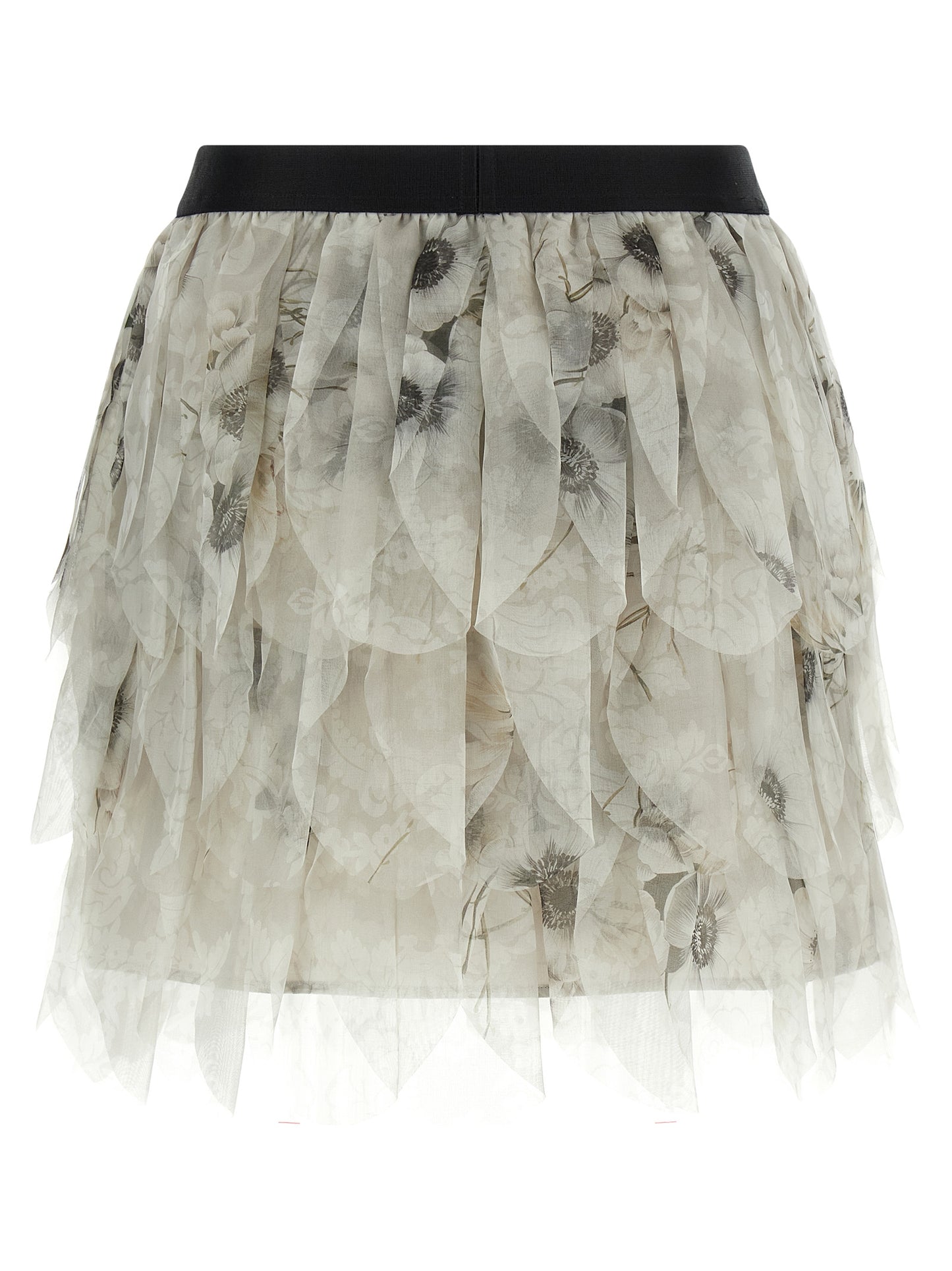 Gray Silk Long Skirt