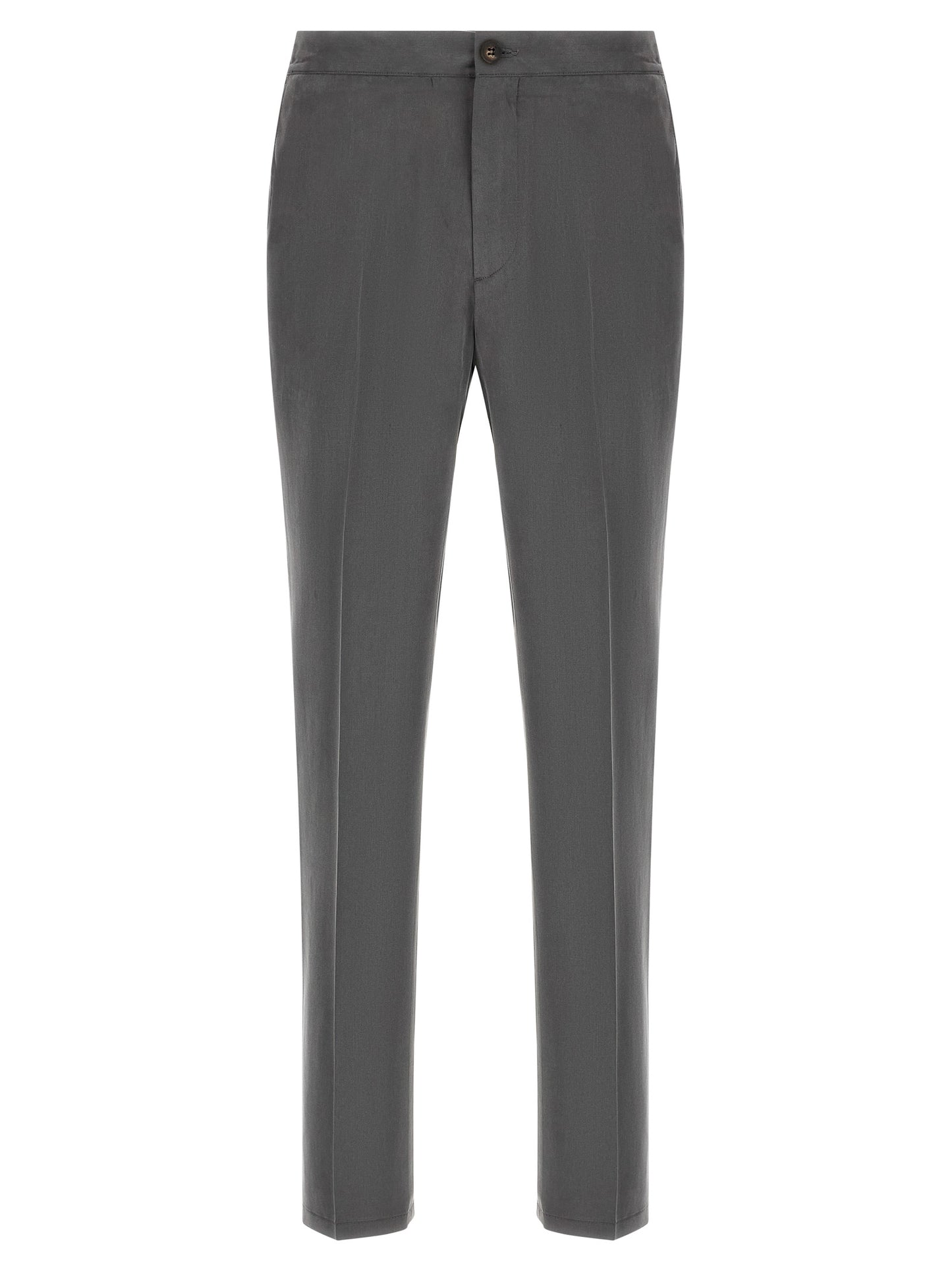 Gray Lyocell Casual Pants