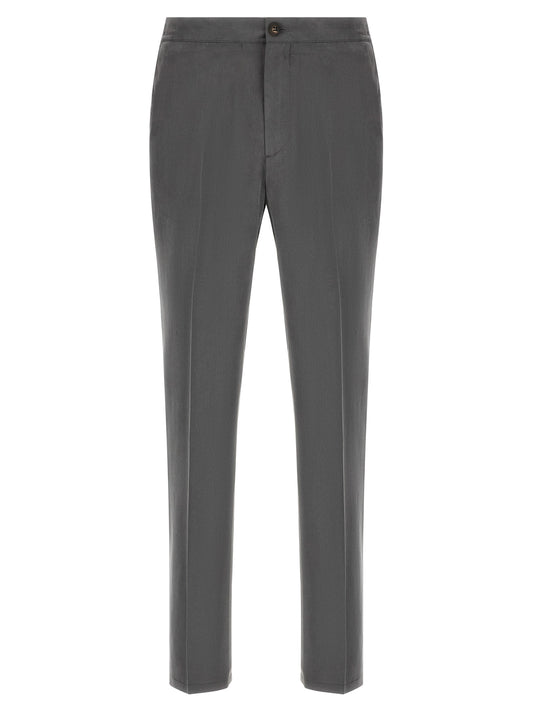 Gray Lyocell Casual Pants