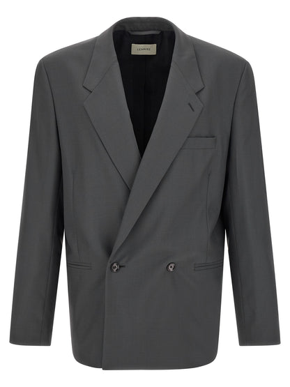 Gray Polyester Blazer