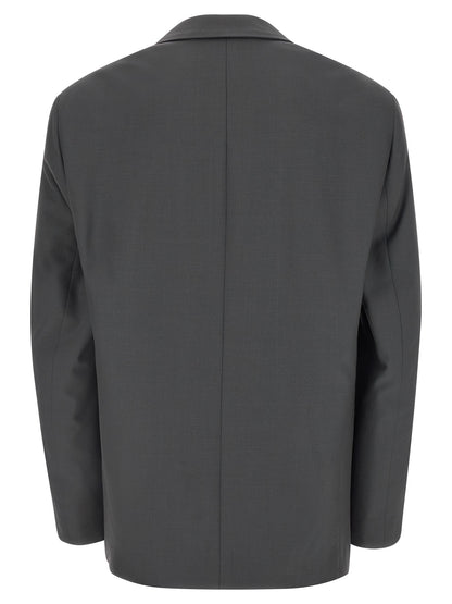 Gray Polyester Blazer