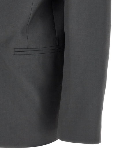 Gray Polyester Blazer