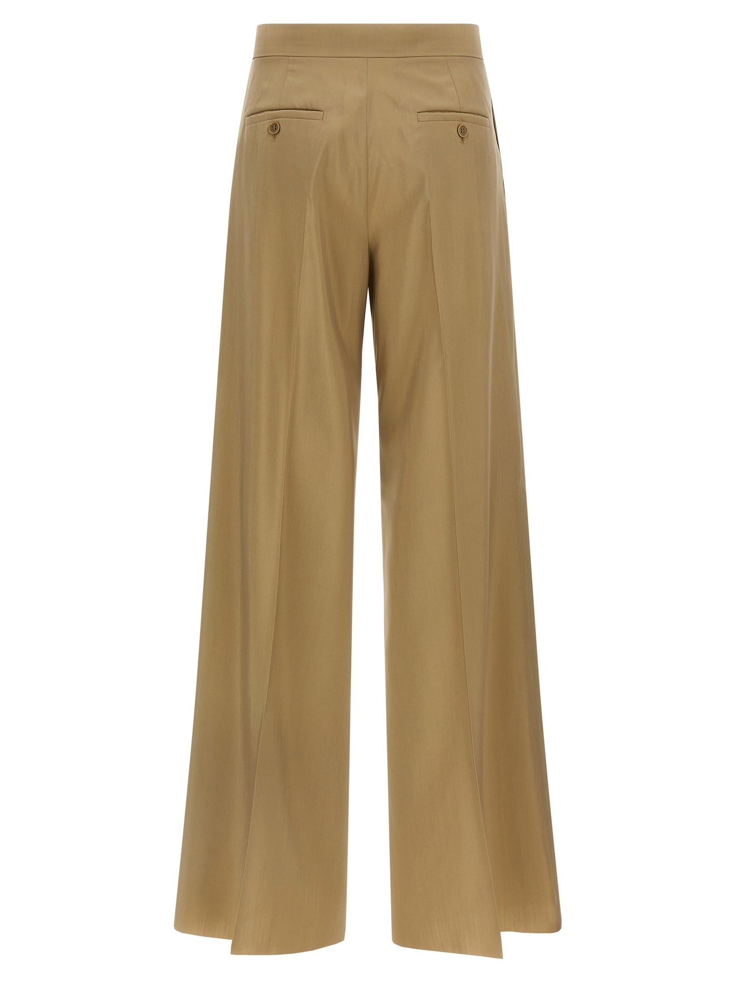 Beige Virgin Wool Dress Pants