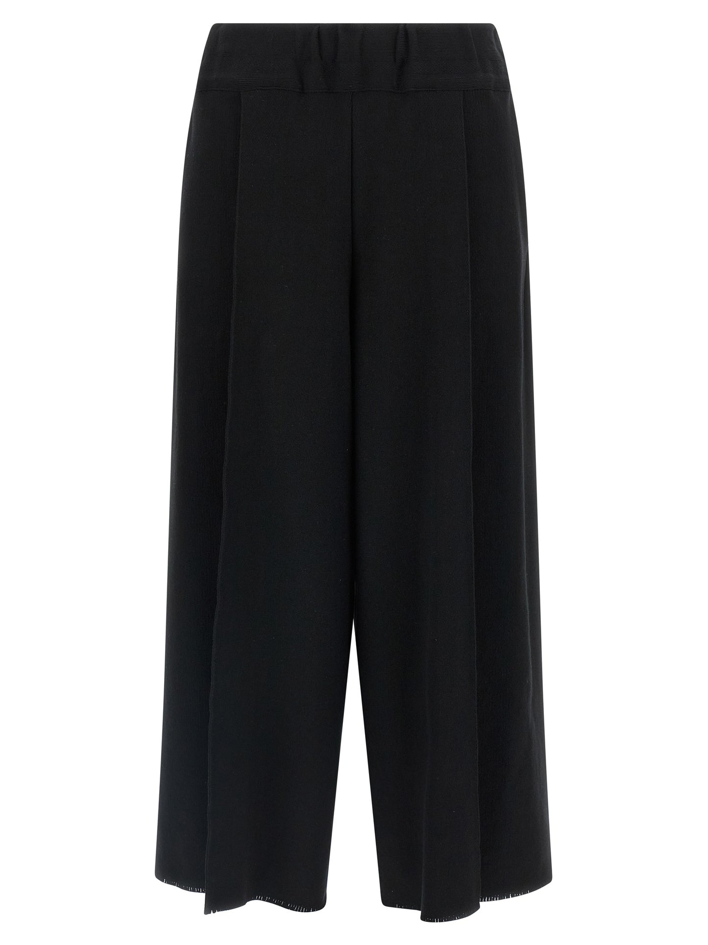 Black Cotton Casual Pants