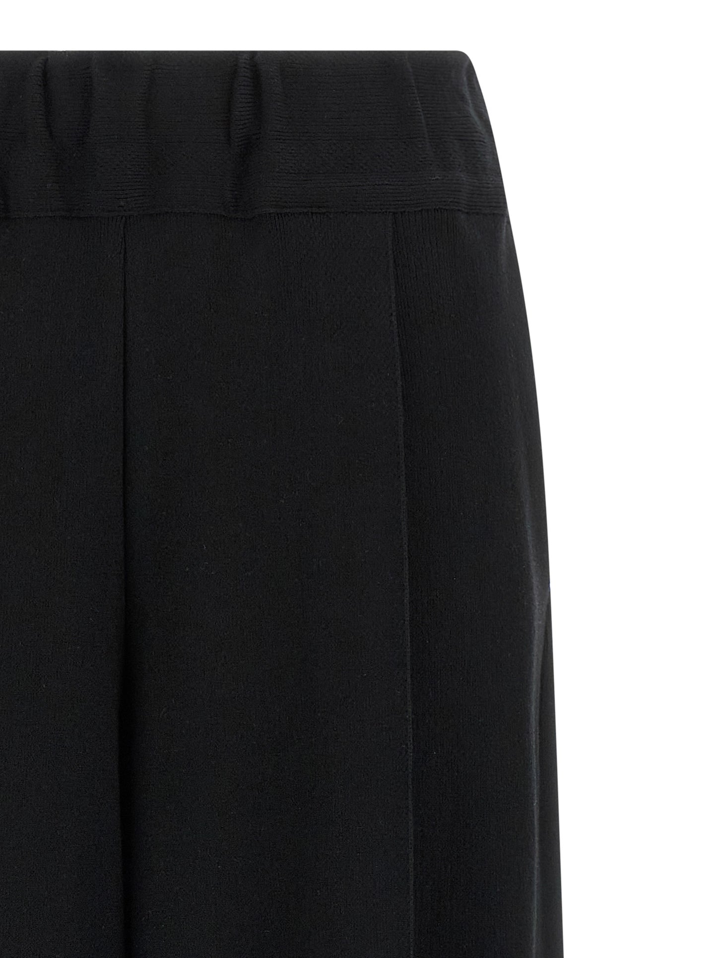 Black Cotton Casual Pants