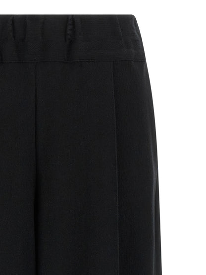 Black Cotton Casual Pants