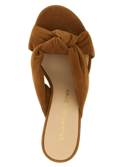 Brown Polyethylene Stiletto Heel Sandals