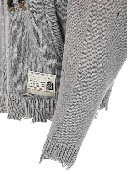 Gray Cotton Cardigan