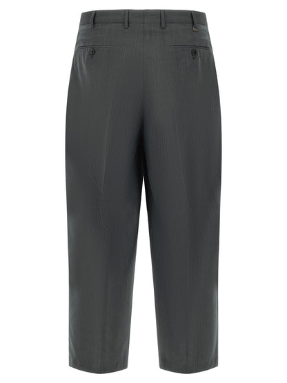 Gray Virgin Wool Dress Pants